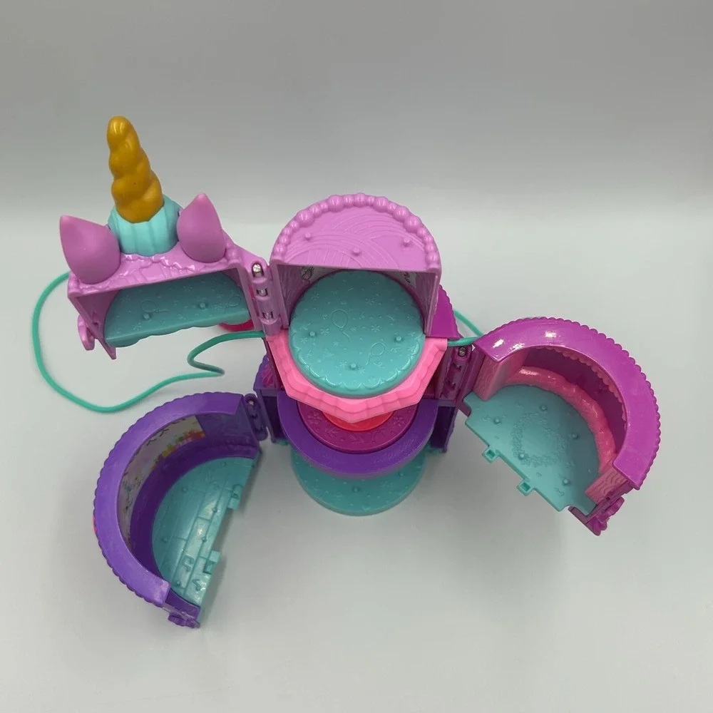Set of 3 Polly Pocket Playsets - Milkshake, Pineapple & Unicorn Cake Playsets‎